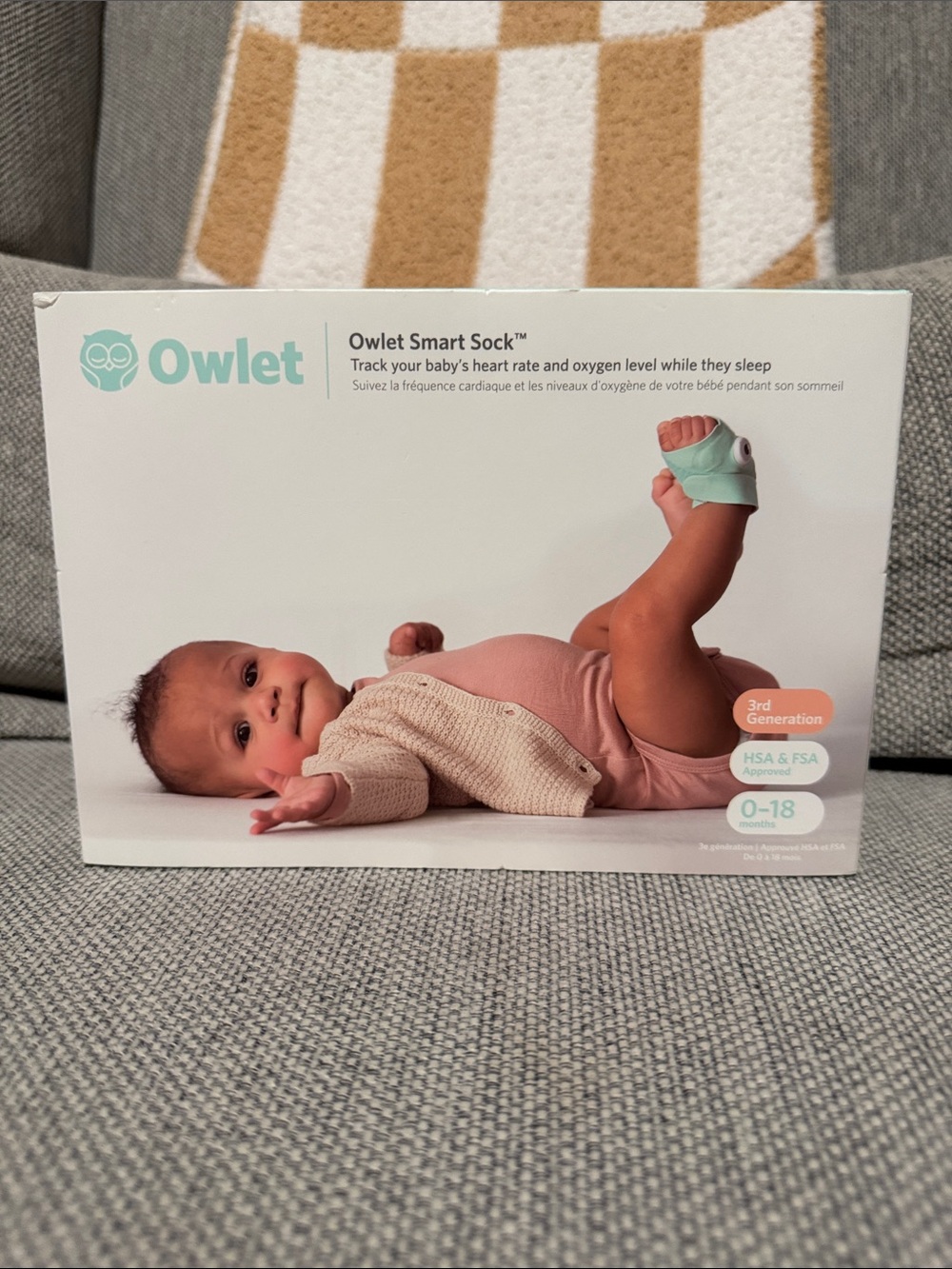 Owlet Smart Sock Baby Monitor - Mint & White